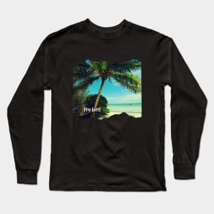 Beautiful photography of Key West Florida blue sky palm tree landscape USA nature lovers Long Sleeve T-Shirt